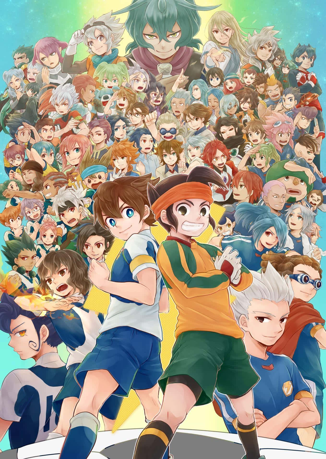 Inazuma Eleven Characters Gathering Wallpaper