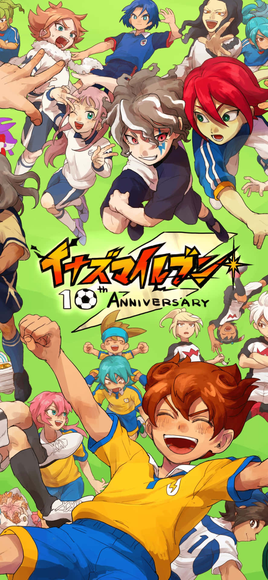 Inazuma Eleven 10e Verjaardagskunstwerk Achtergrond