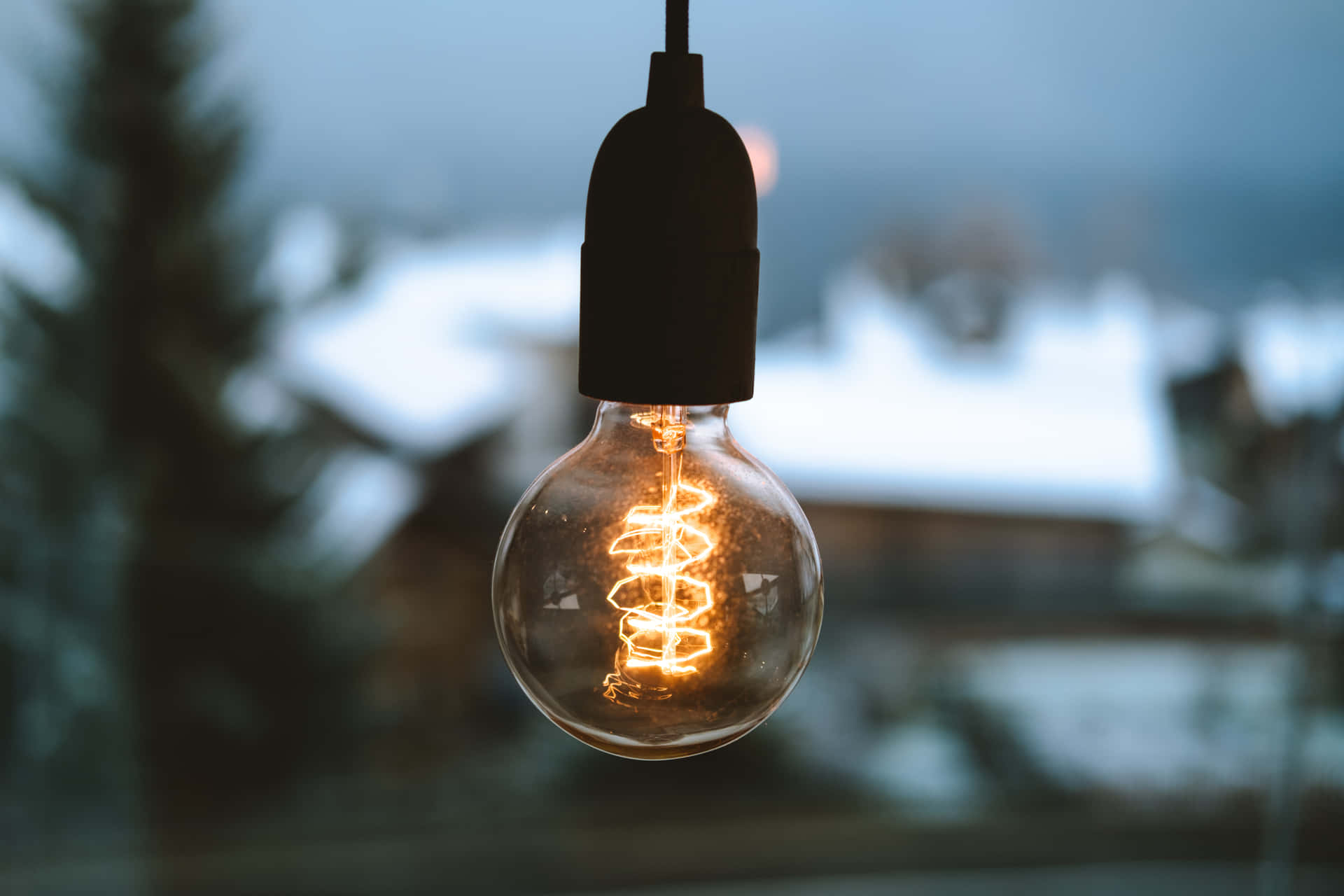 Incandescent Bulb By The Window Wallpaper