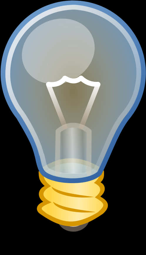 Incandescent Light Bulb Illustration PNG