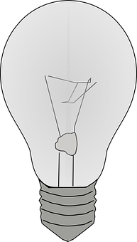 Incandescent Lightbulb Illustration SVG