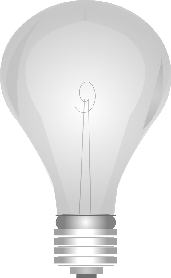 Incandescent Lightbulb Illustration SVG
