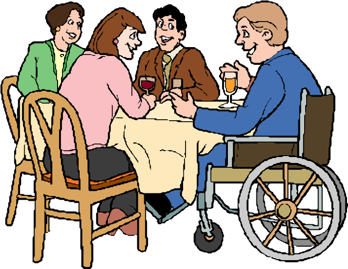 Inclusive Dinner Gathering Illustration PNG