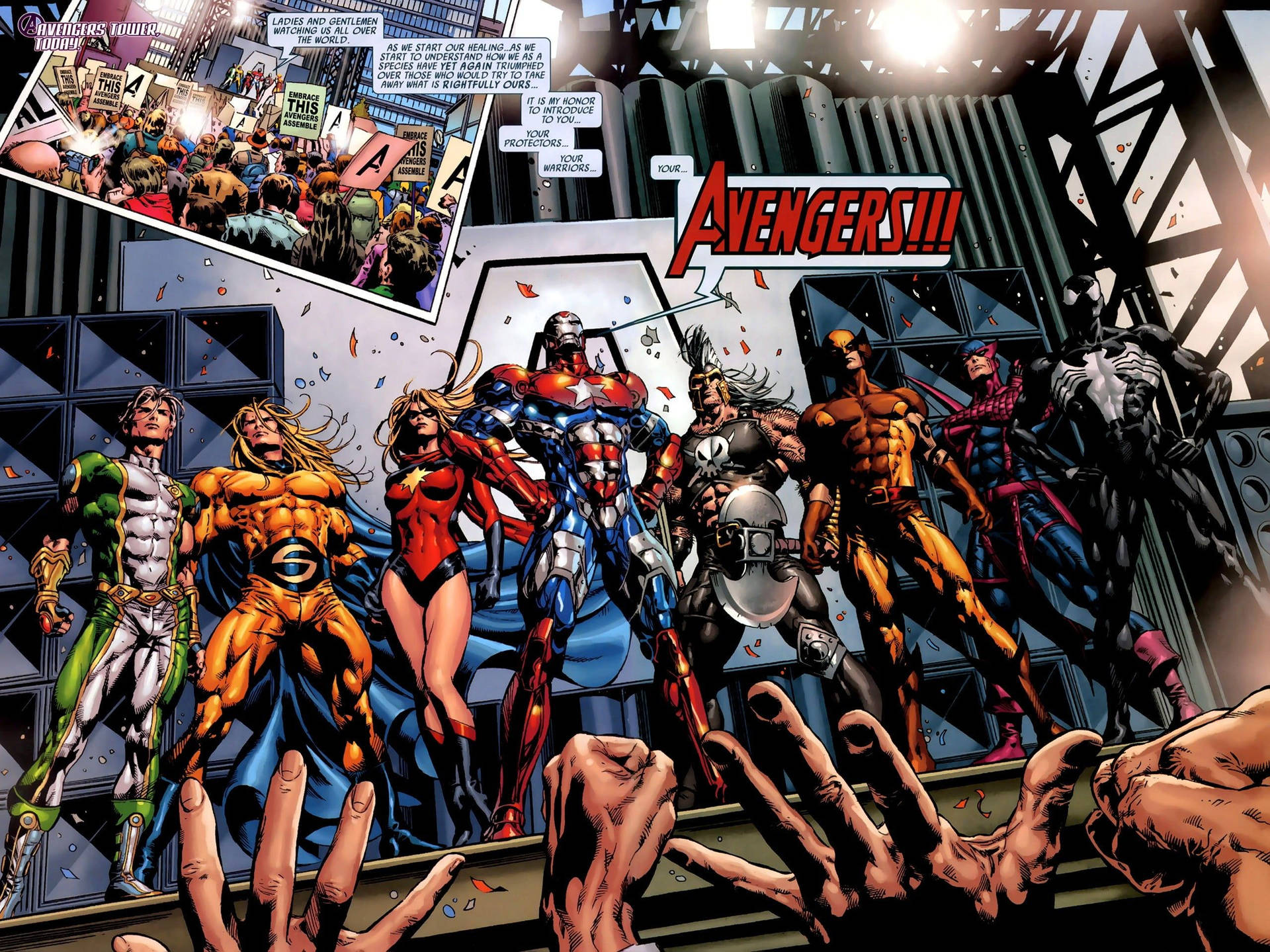 Incredible Avengers Comic Book Wallpaper