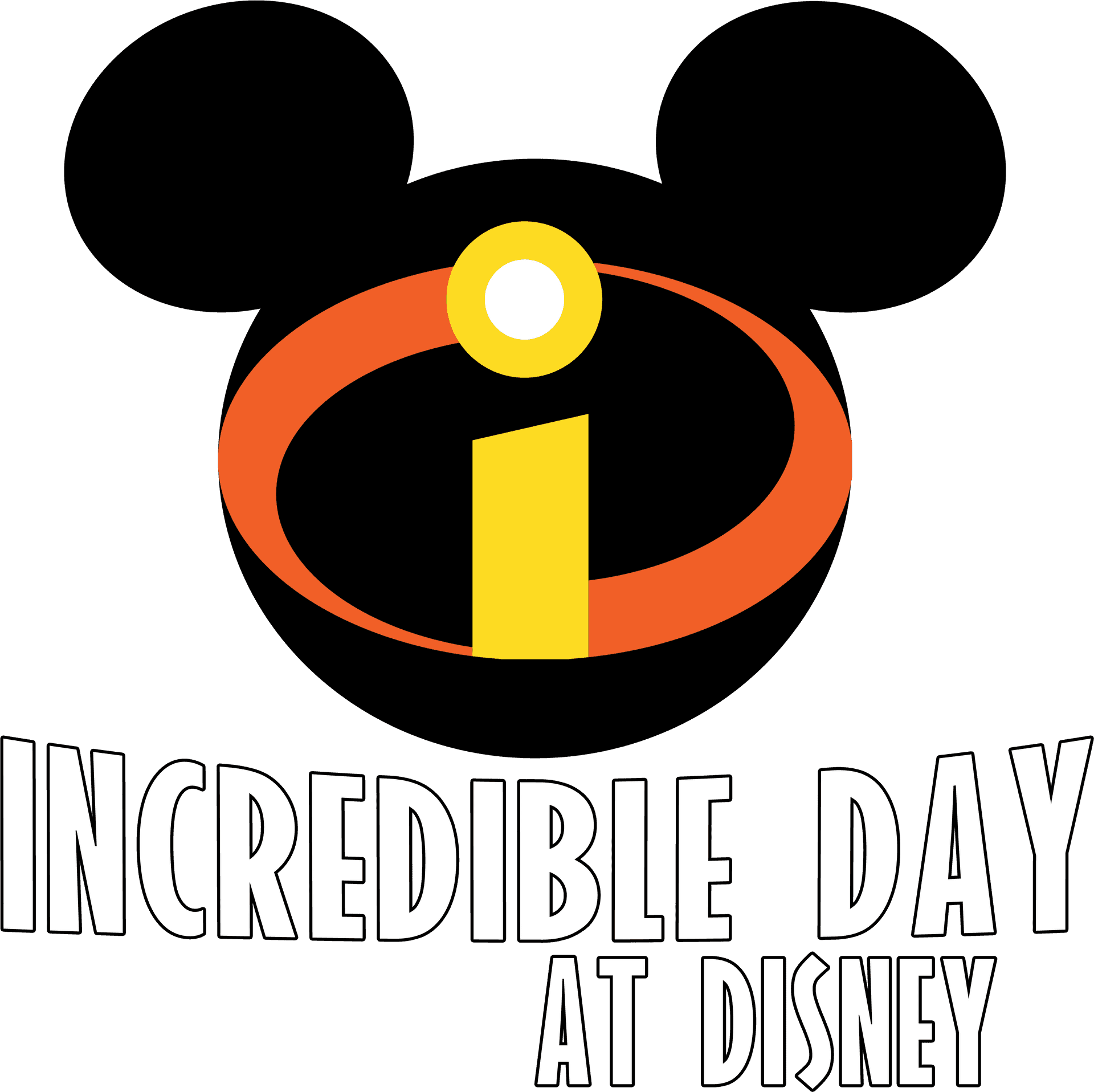 Incredible Day Disney Mashup Logo PNG