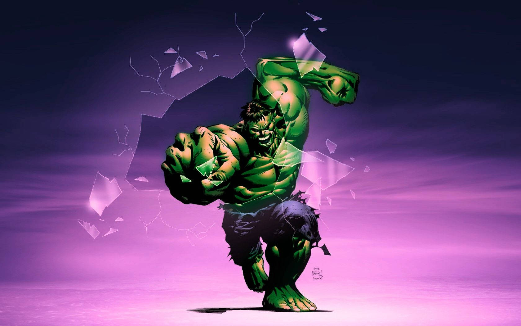 Incredible Hulk Punch Glass Background