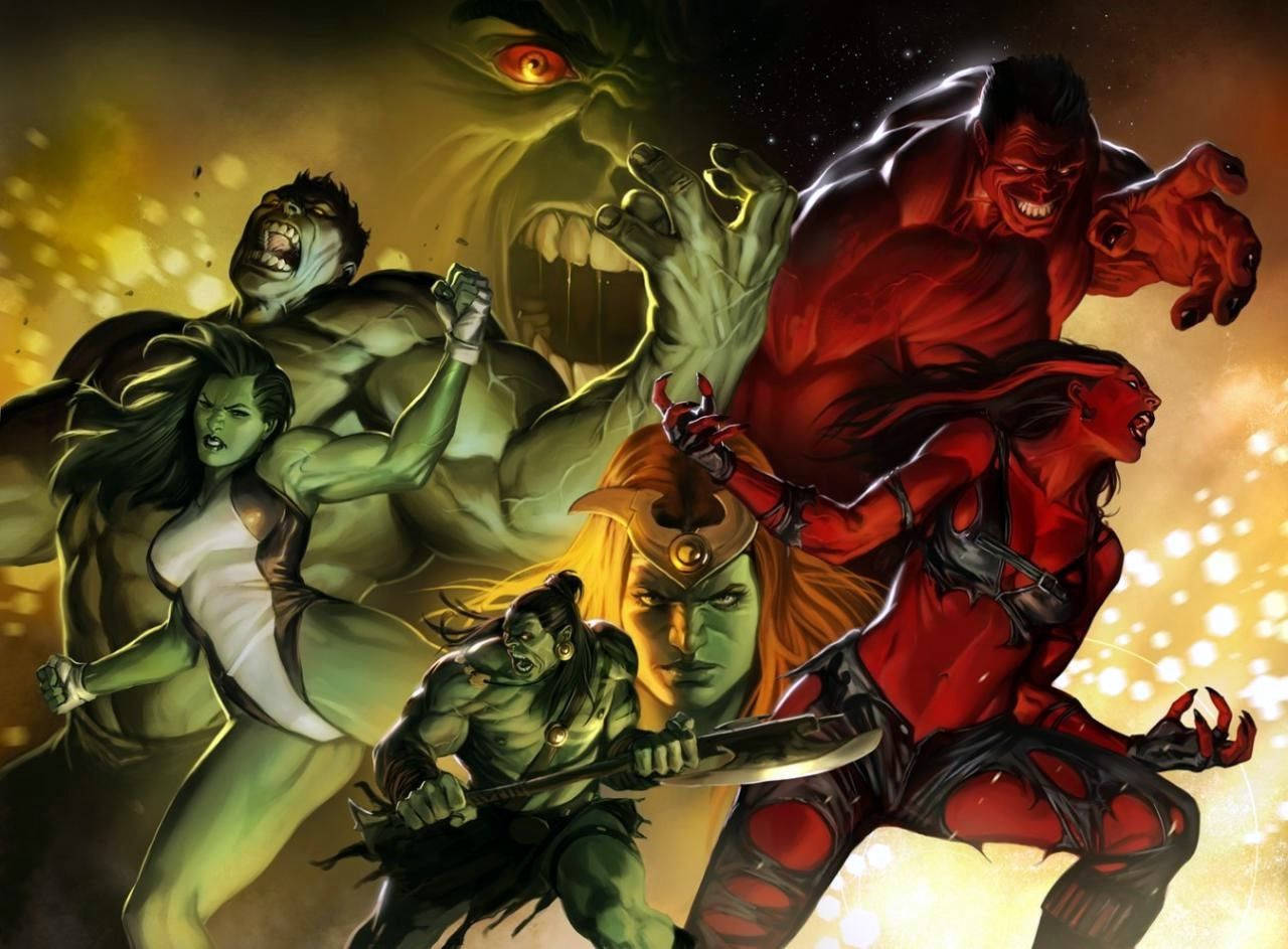 Incredible Hulk Versions Background