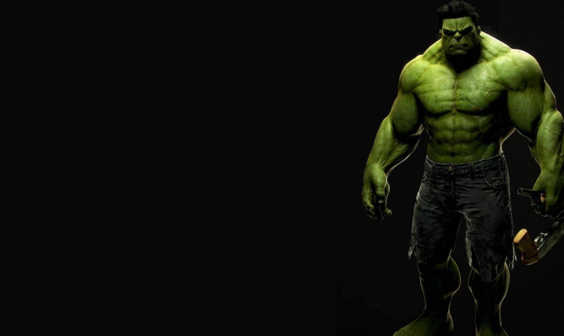 Incredible Hulk With A Weapon Background