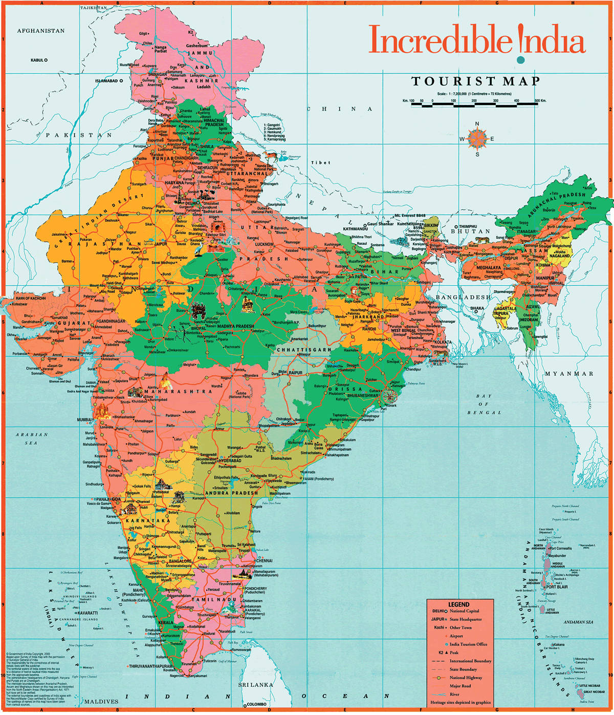 Incredible India Map