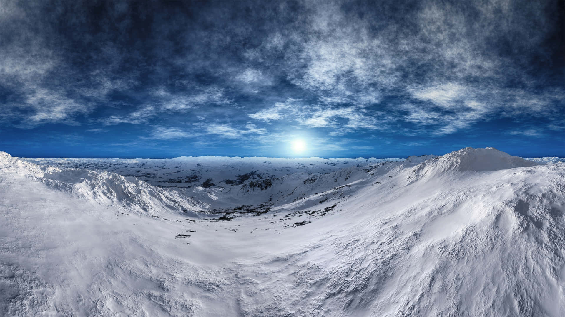 Incredible Snowy Tundra Mountains Wallpaper