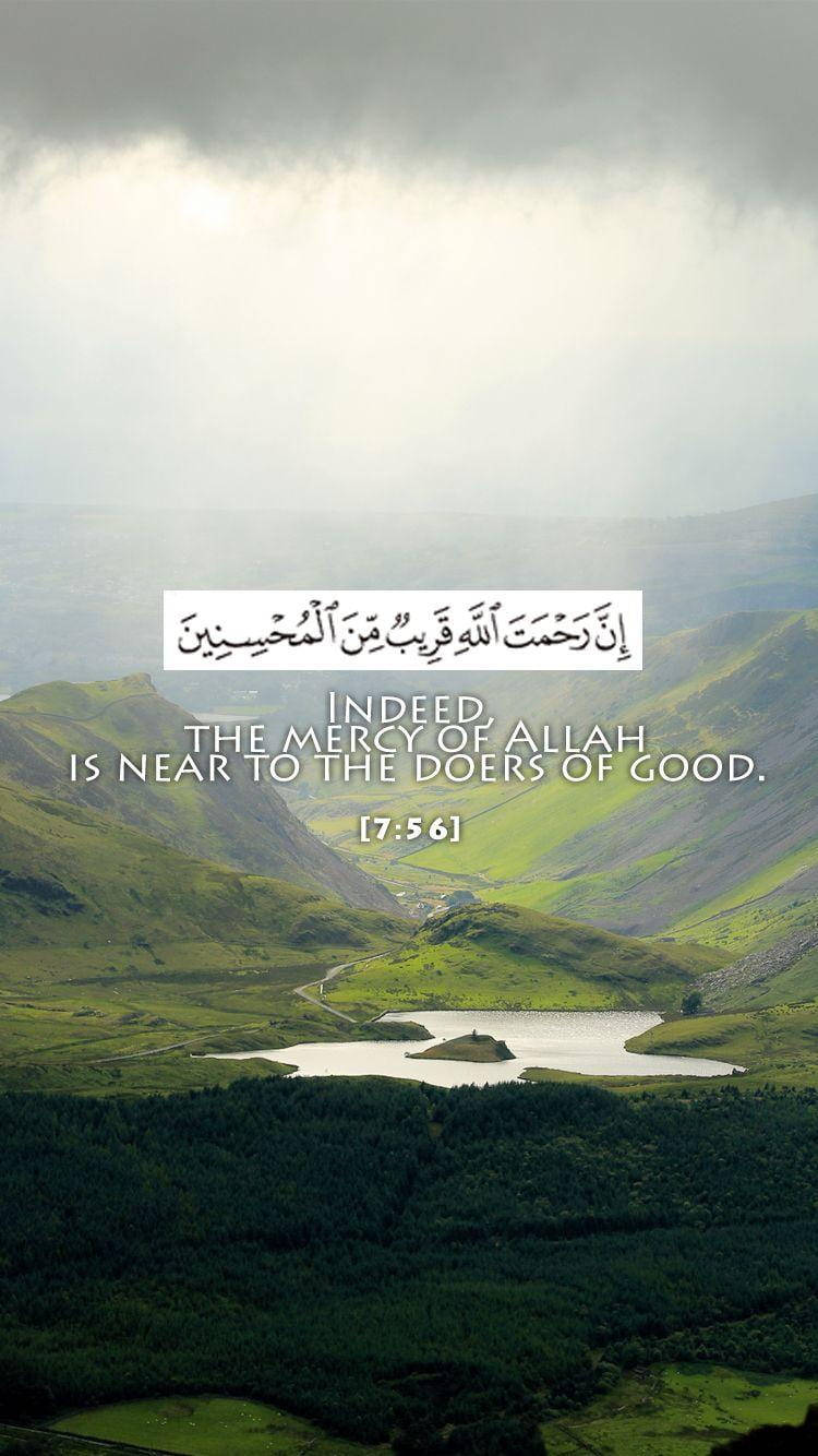 Indeed The Mercy Of Allah Quote Wallpaper