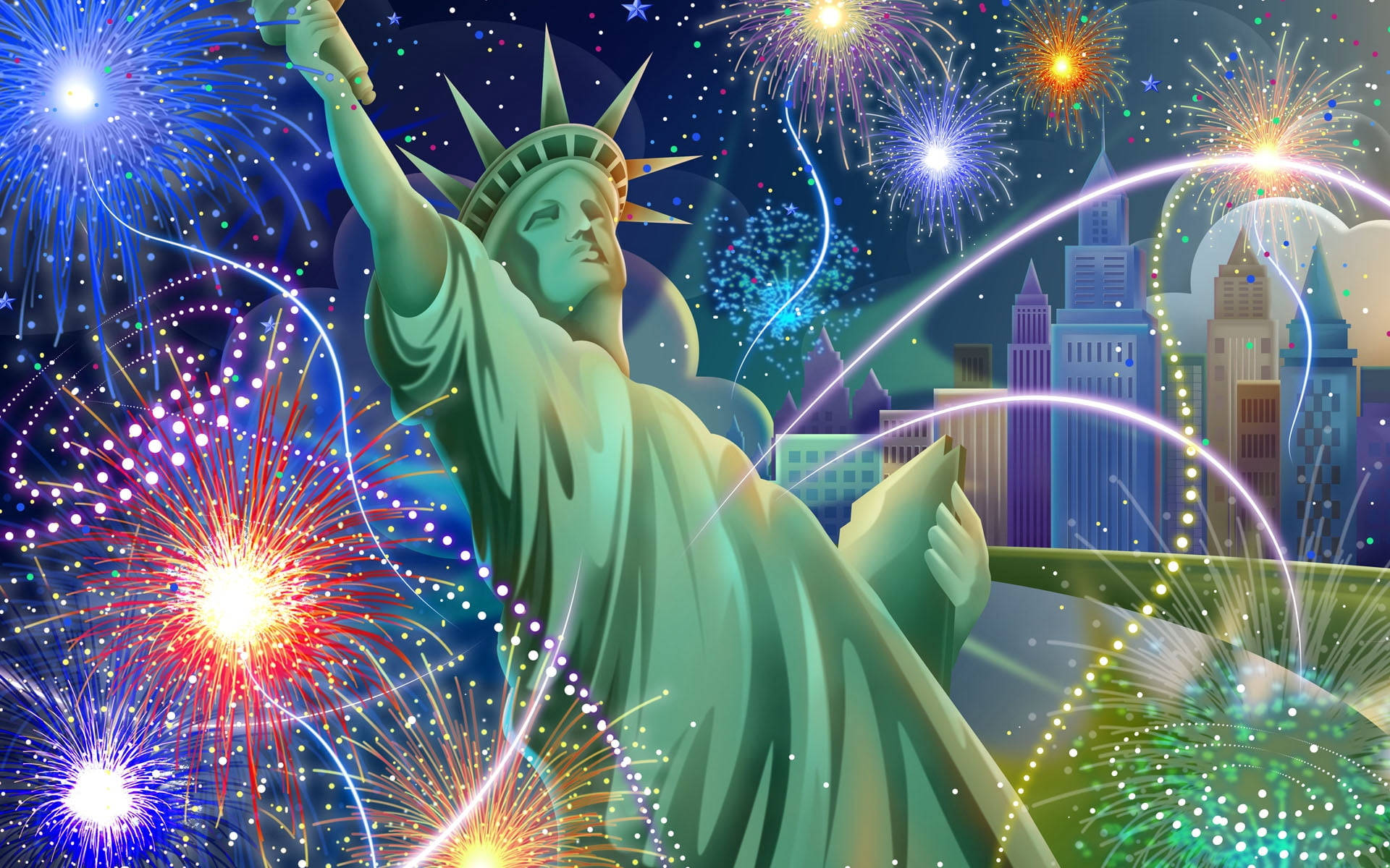 Independence Day Statue Of Liberty Art