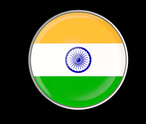 India Flag Button Design PNG