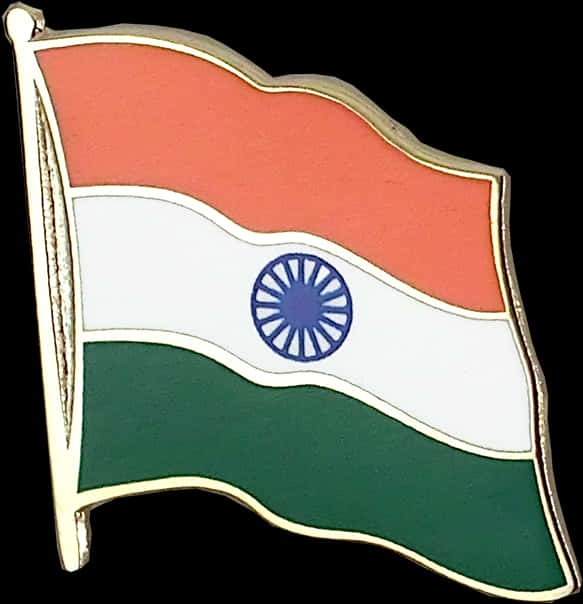 India Flag Lapel Pin PNG
