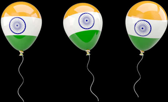 India Flag Themed Balloons PNG