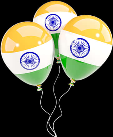 India Flag Themed Balloons PNG