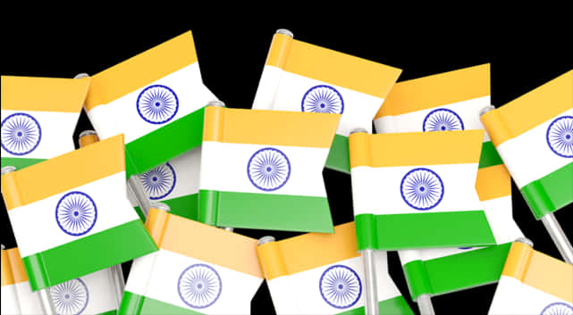 India Flags Multiple Display PNG
