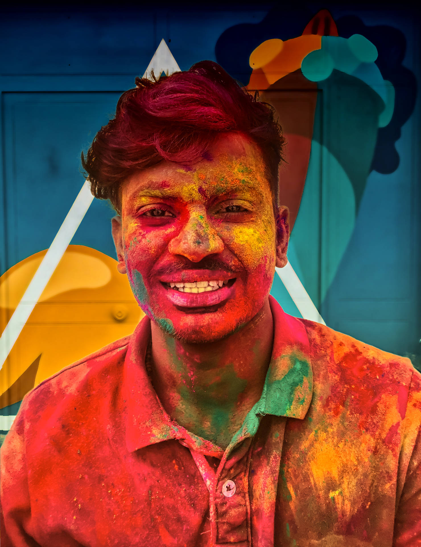 India Holi Selfie Wallpaper
