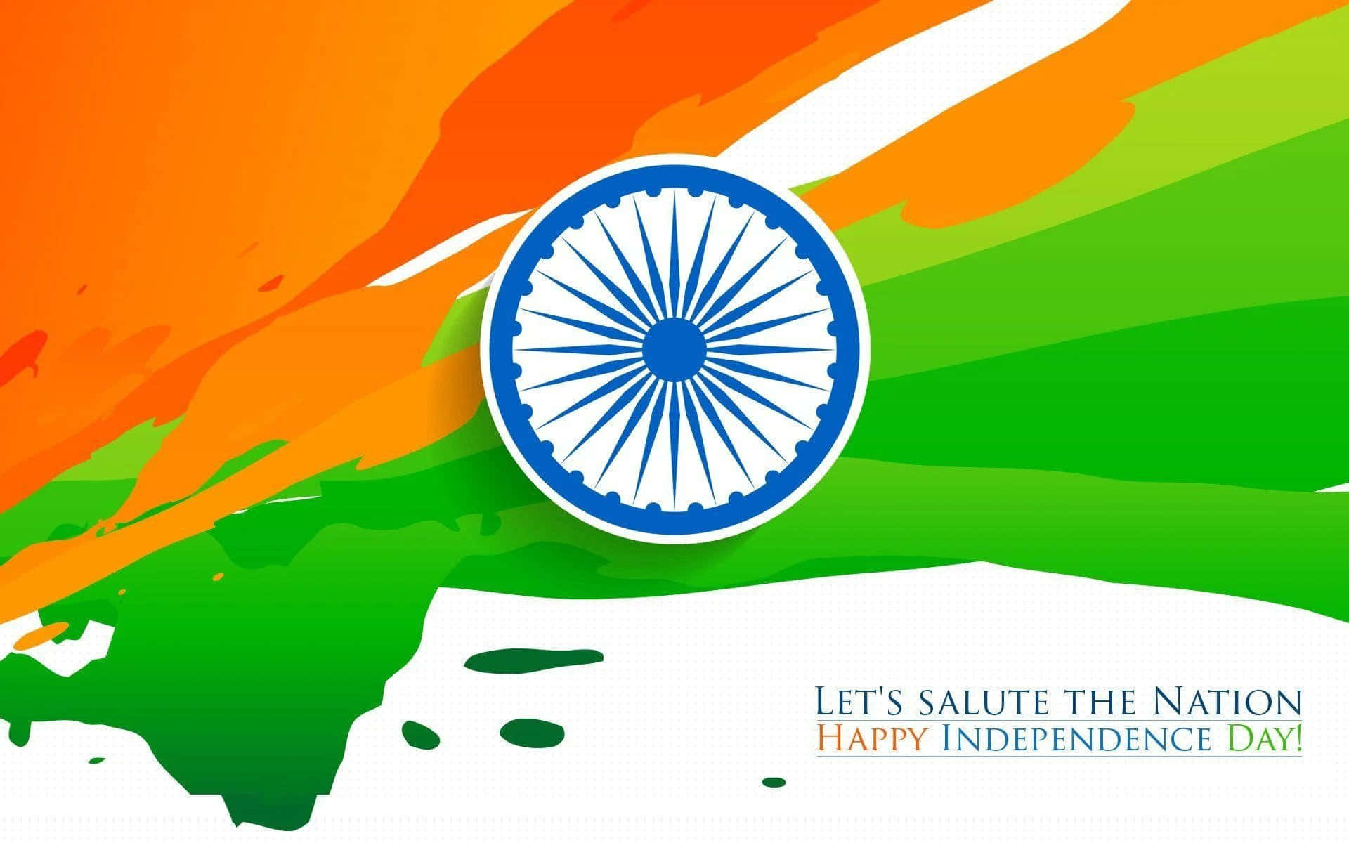 Díade La Independencia De India: Imagen De Arte Digital De La Bandera De India.