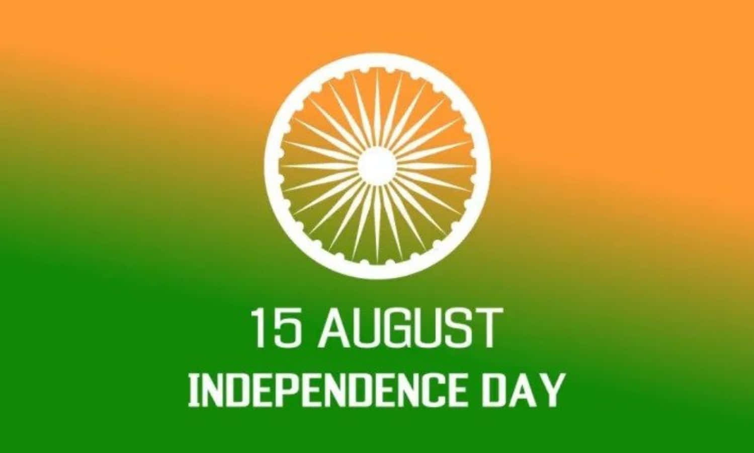 Imagende La Bandera Verde Y Naranja Del Día De La Independencia De India.