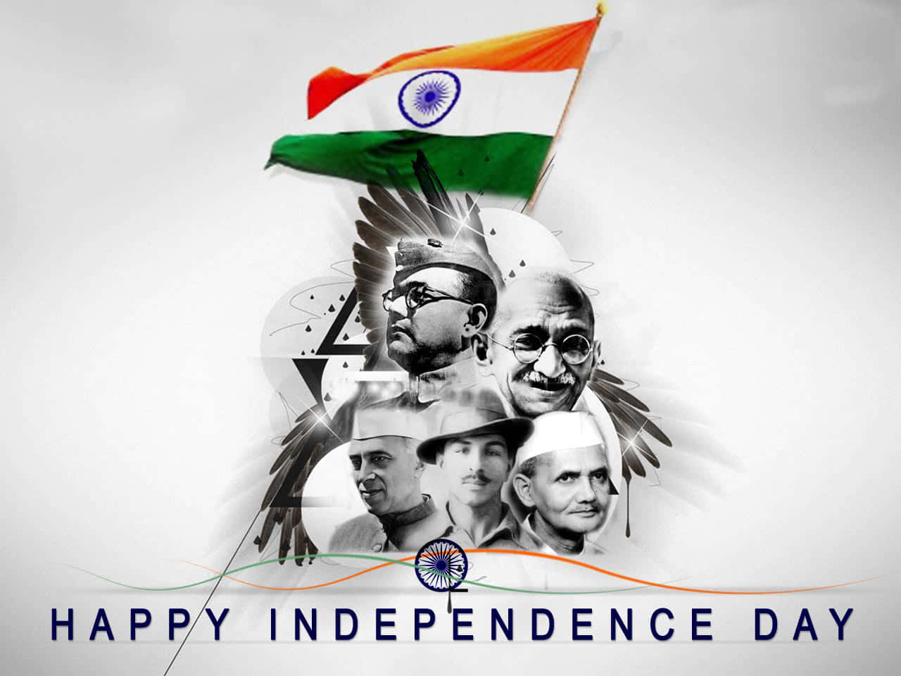 Immaginedi Figure Storiche Per Il Giorno Dell'indipendenza Dell'india.