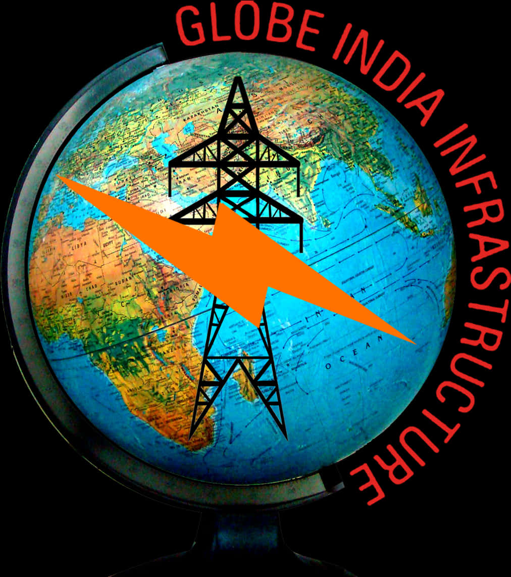 India Infrastructure Development Globe PNG