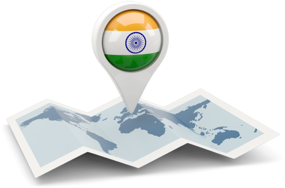 India Location Map Pin PNG