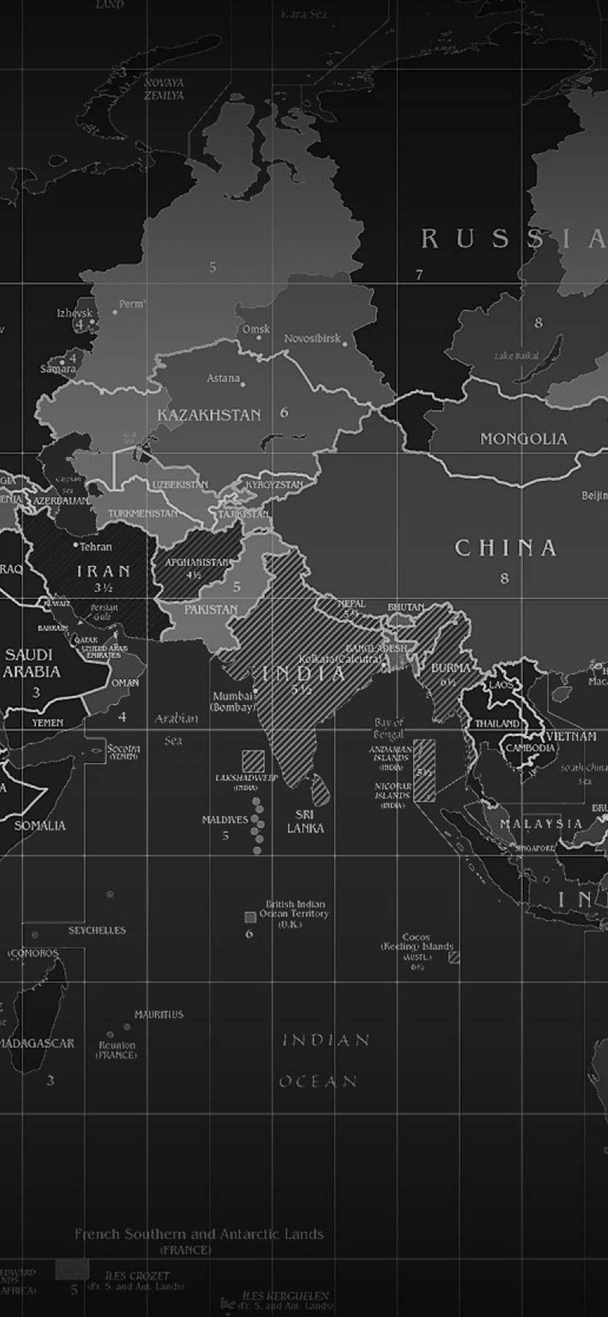 India Map Black And White