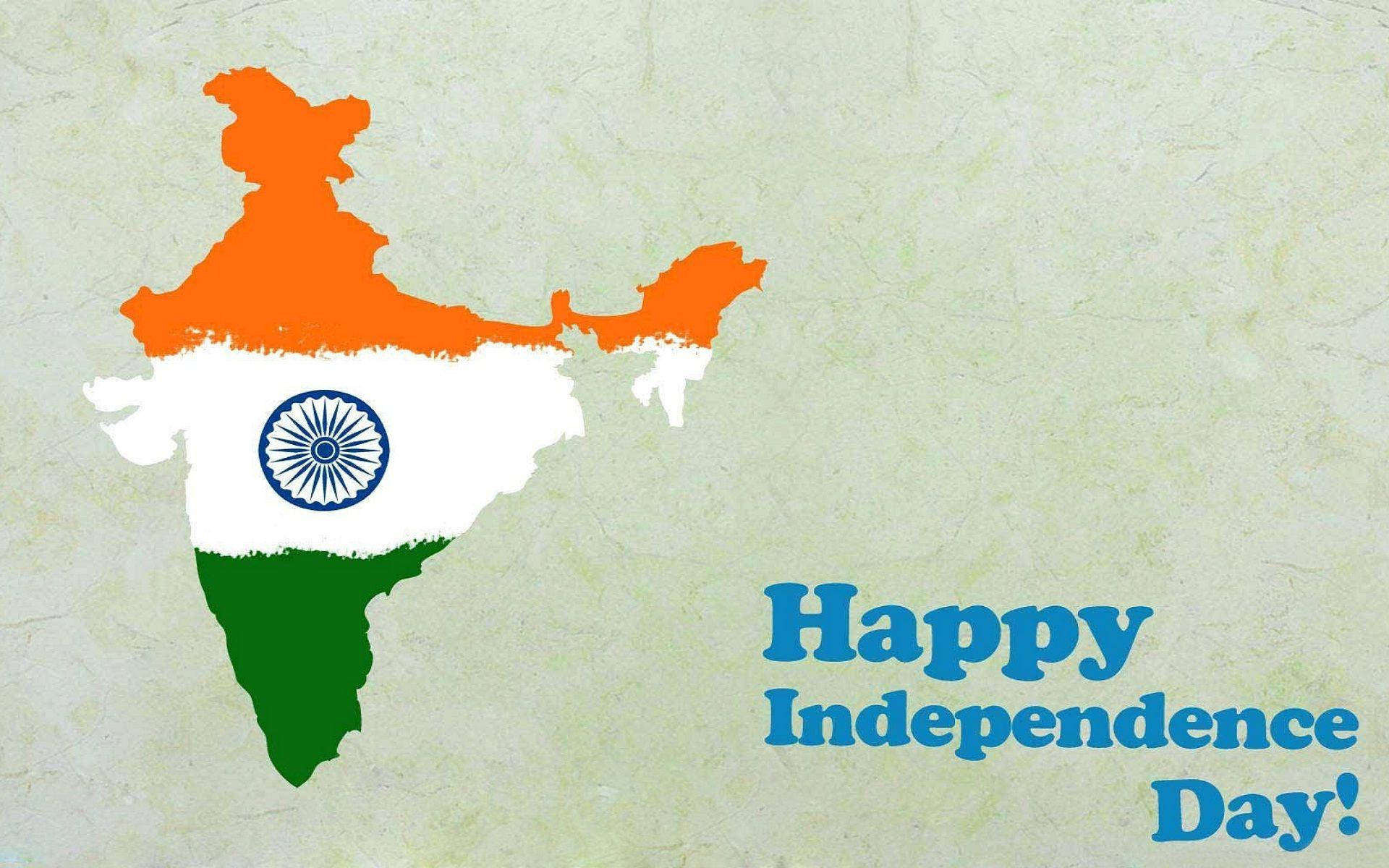 India Map Independence Greeting