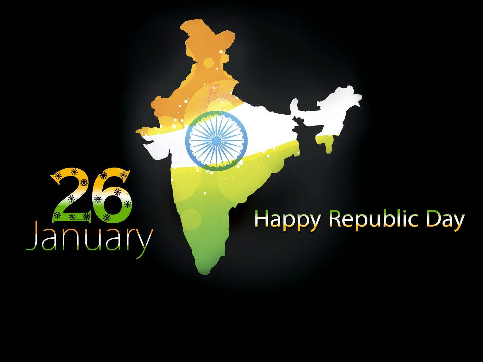 India Map Republic Day Greeting