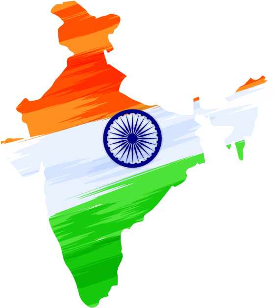 Download India Map Tiranga Ashoka Chakra | Wallpapers.com