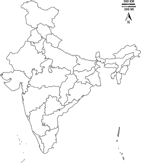 India_ Outline_ Map_ Vector PNG
