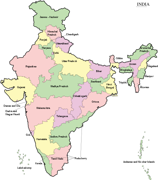 Download India Political Map | Wallpapers.com