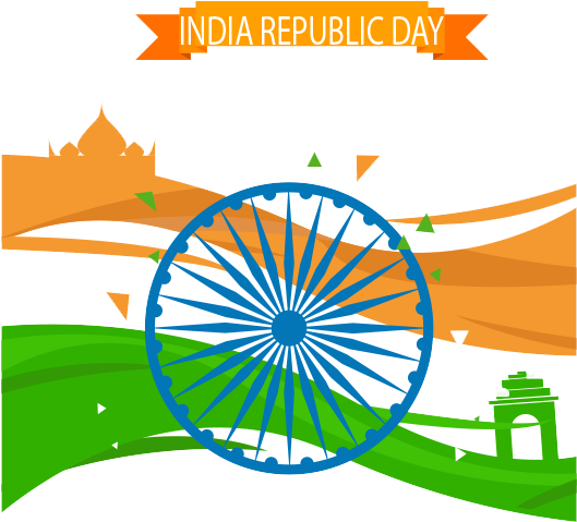 India Republic Day Celebration Graphic PNG