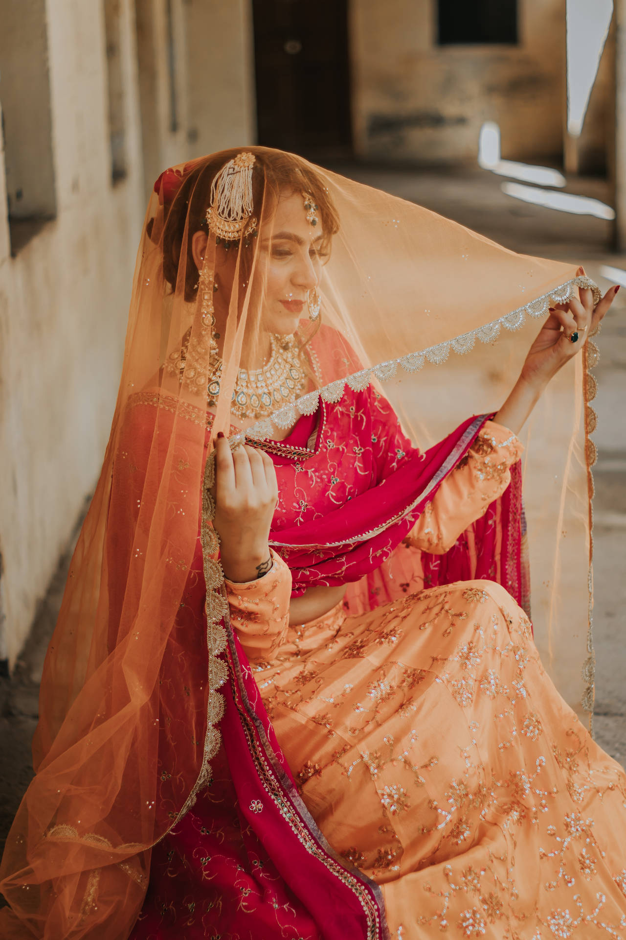 Indian Aesthetic Veiled Lady