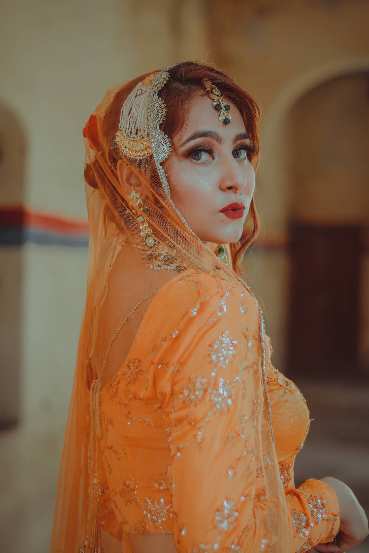 Indian Aesthetic Veiled Woman
