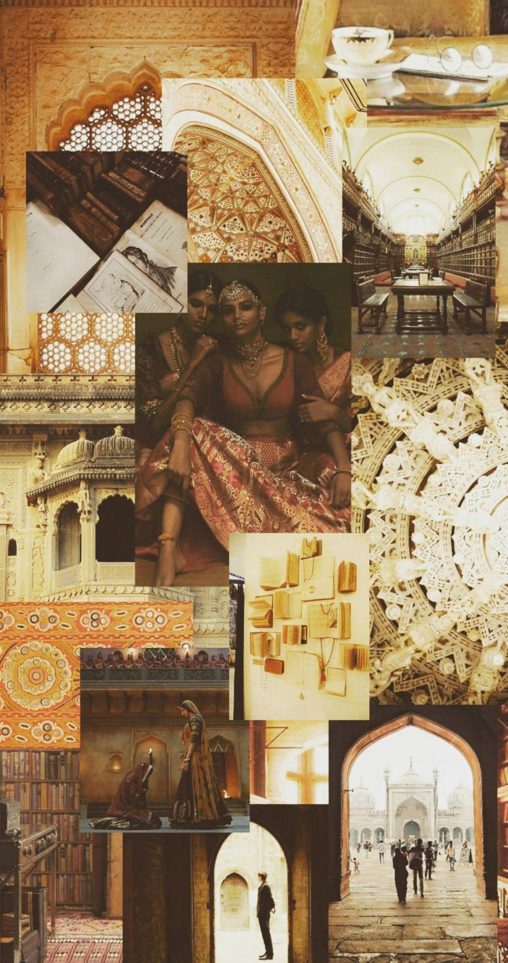 Indian Aesthetic Yellow Collage