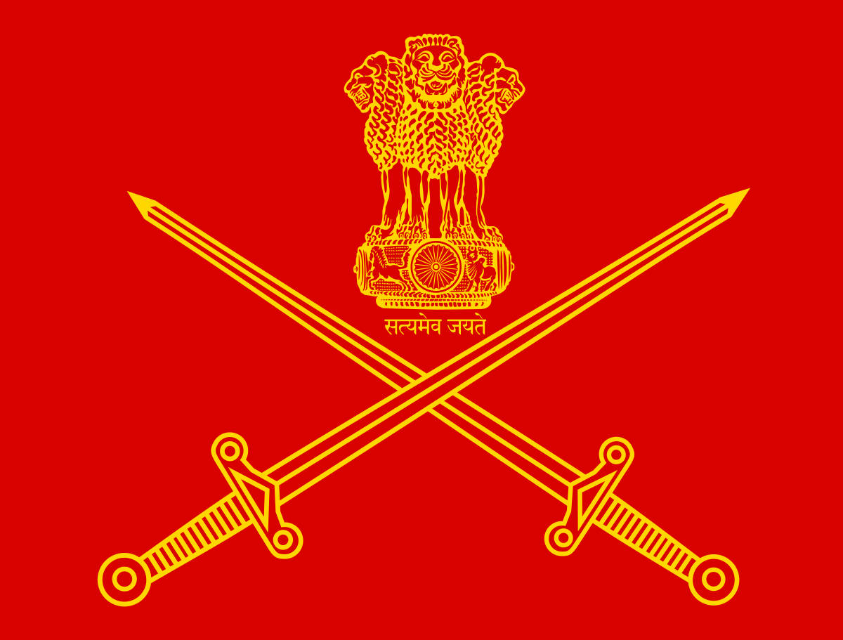 Indian Army Logo Red Background Wallpaper