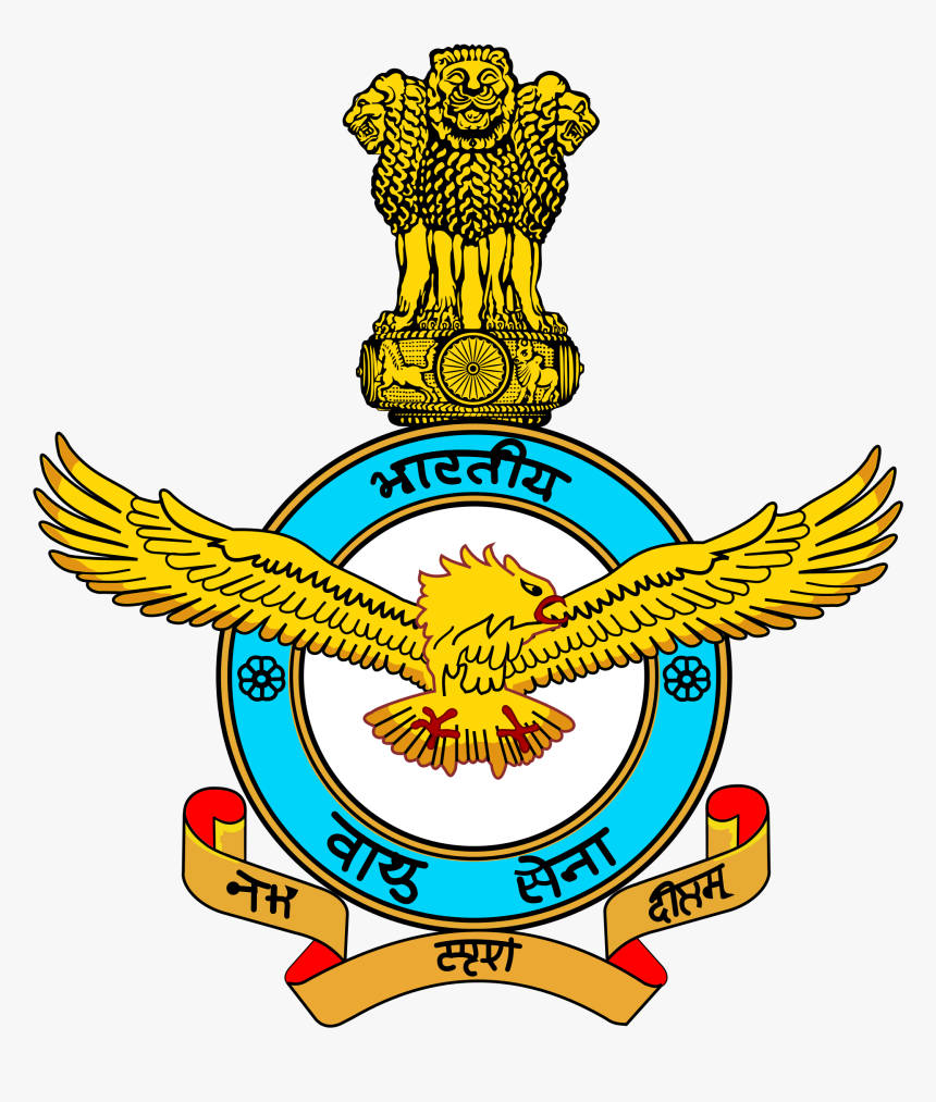 Logotipodo Exército Indiano Círculo Azul Em Sânscrito. Papel de Parede
