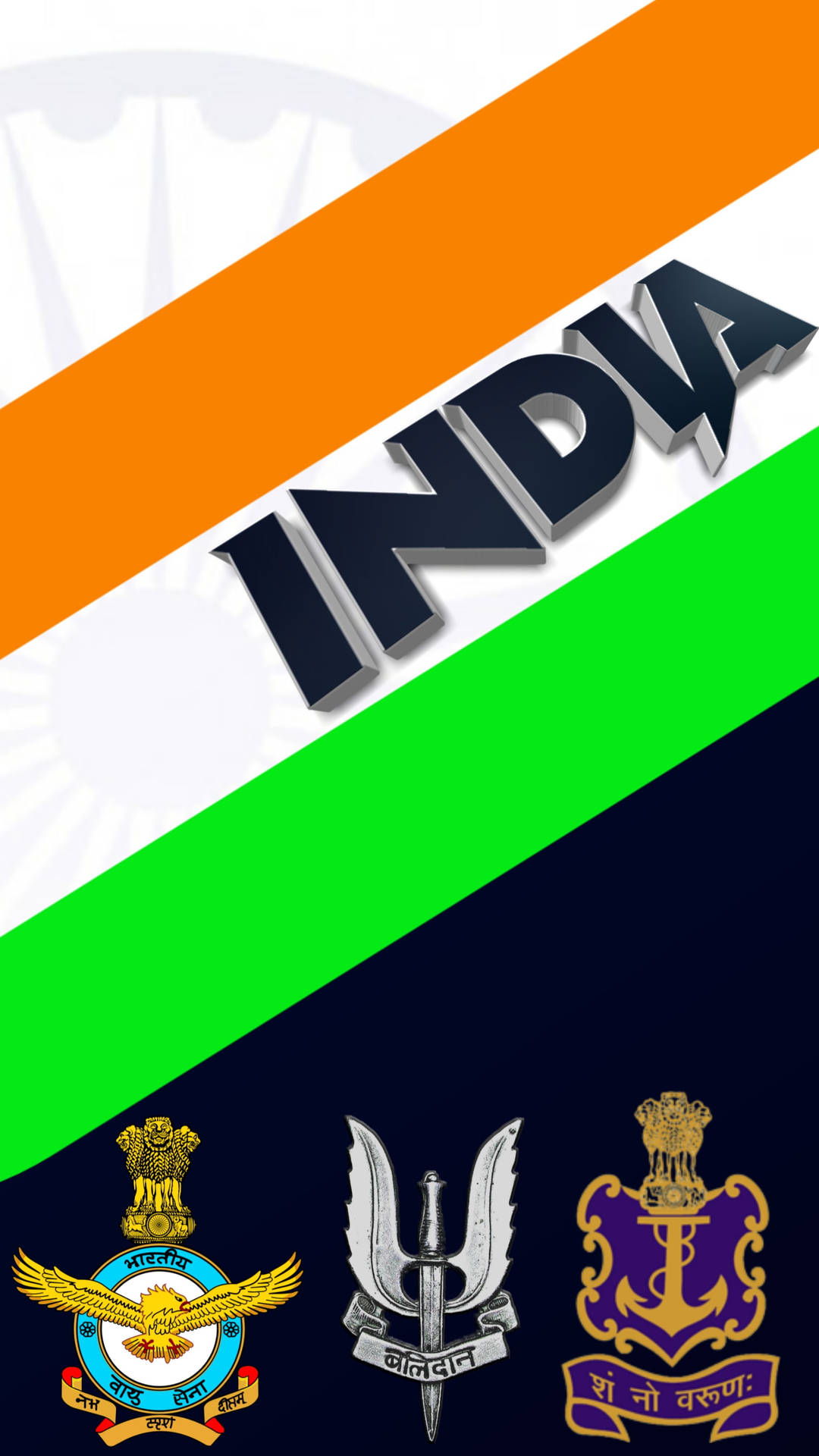 Indian Army Logo Three Designs Background