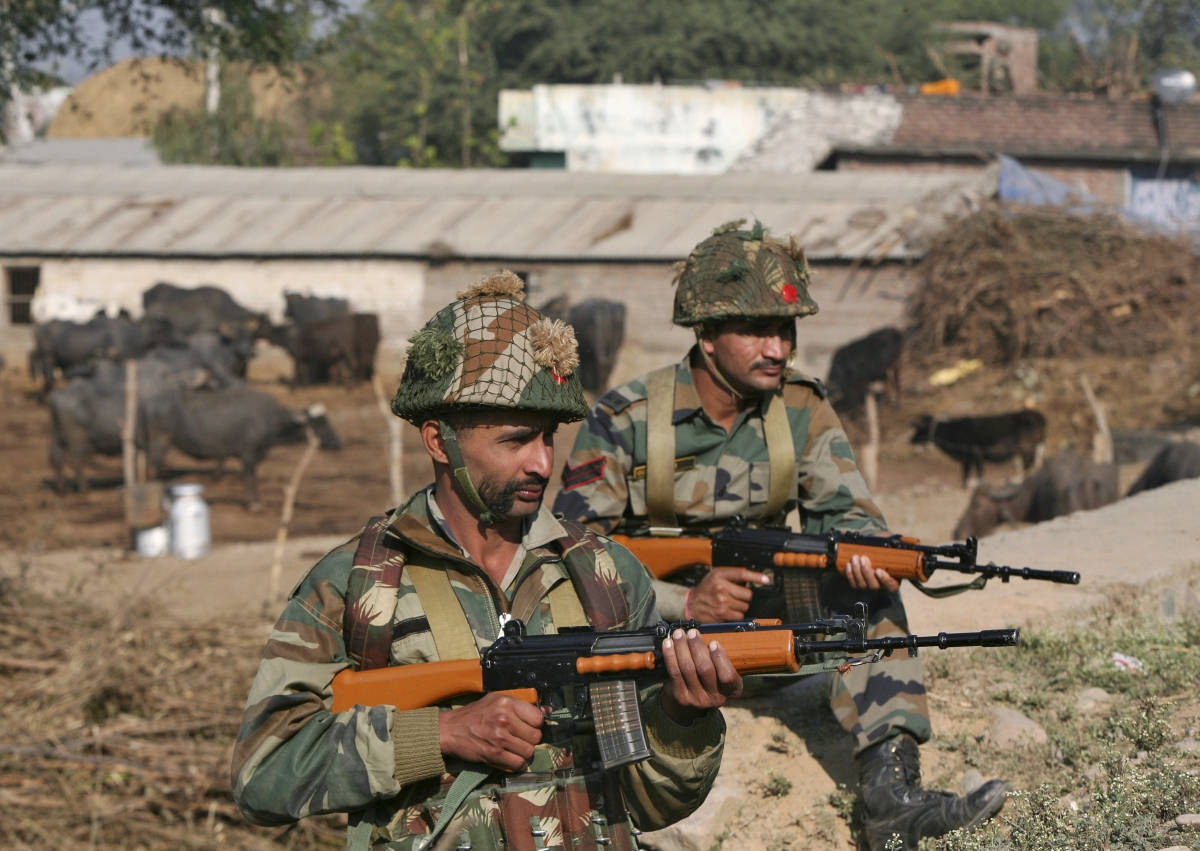 Indian Army Surveillance on Agricultural Field Wallpaper