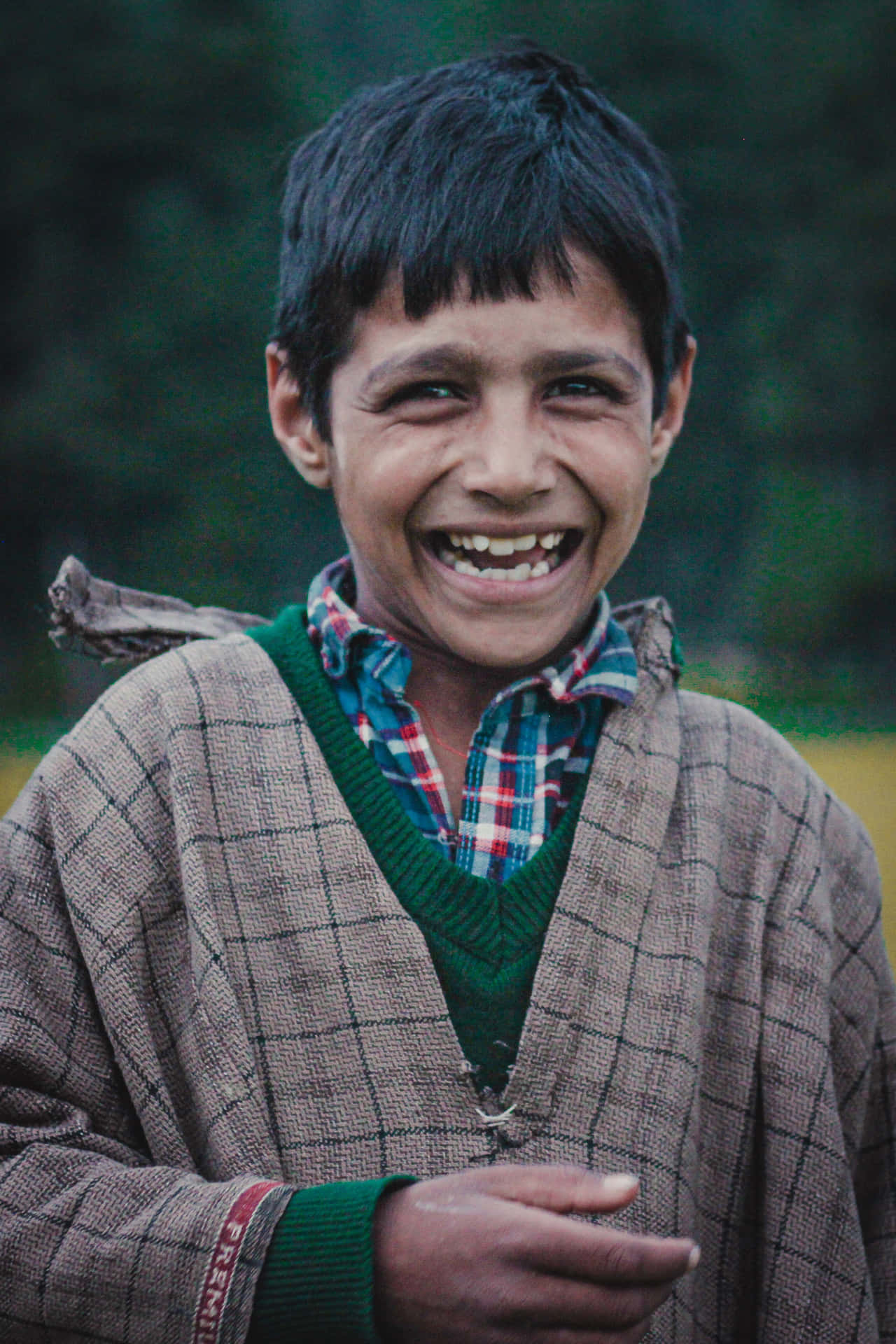 Immaginedi Un Ragazzo Indiano Con Un Grande Sorriso