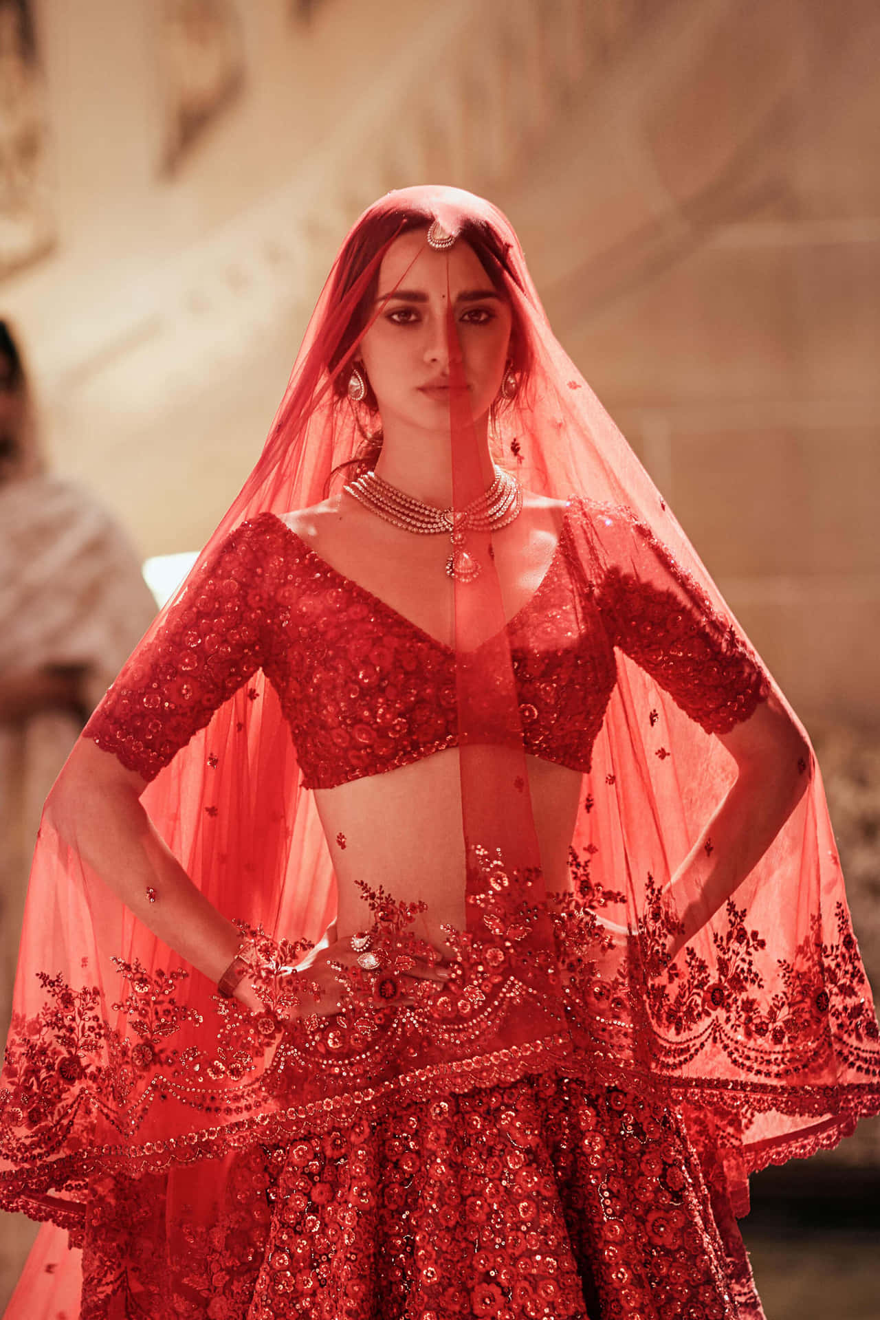 Indian Bride Sexy Red Dress Picture