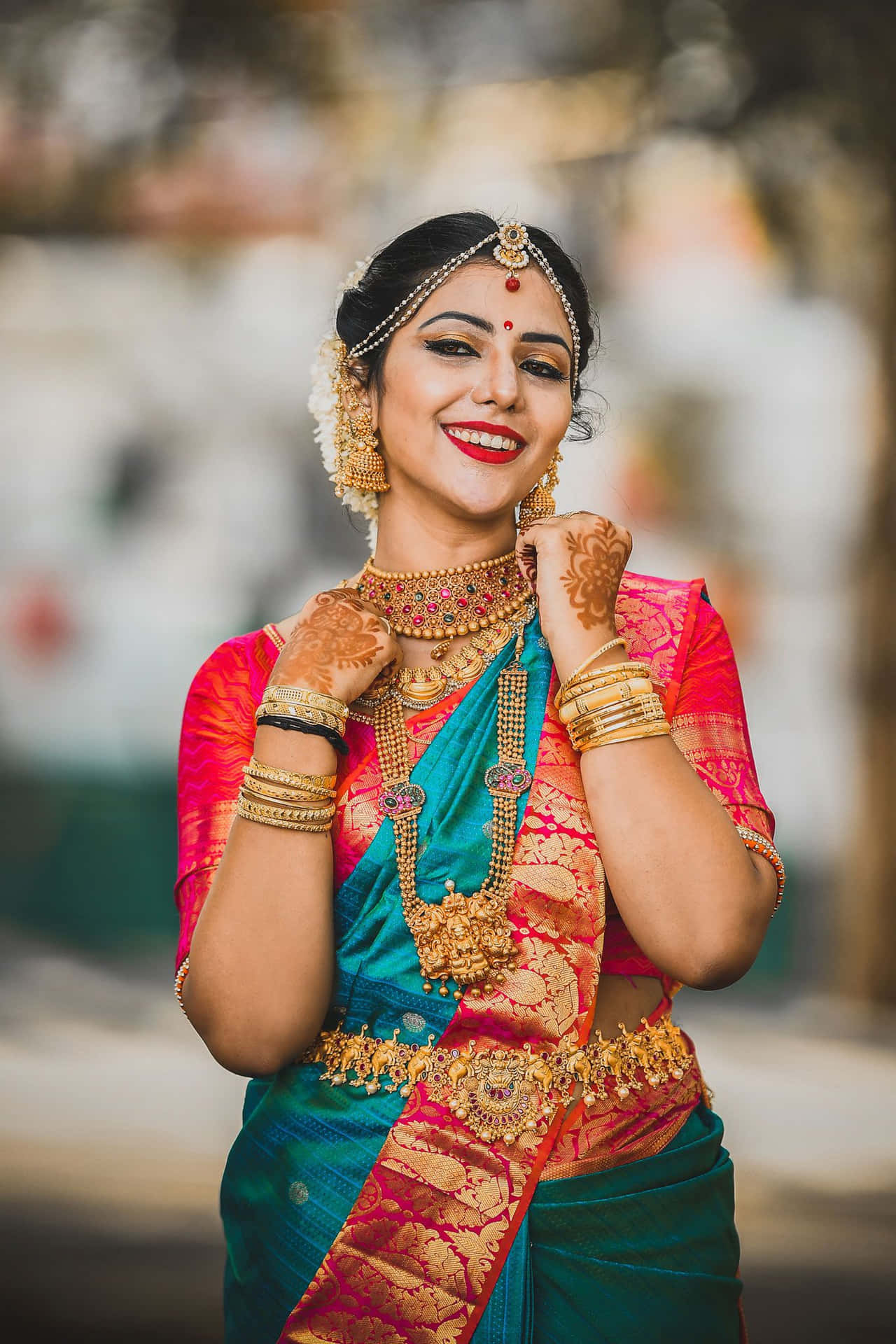 An Indian Bride in Her Dazzling Wedding Attire