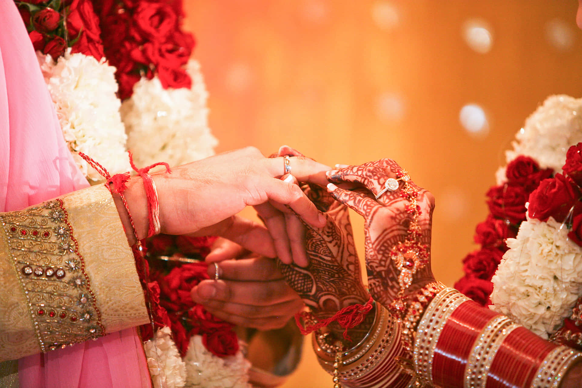 Indisk Brud Putter Ring Billede som Tapet
