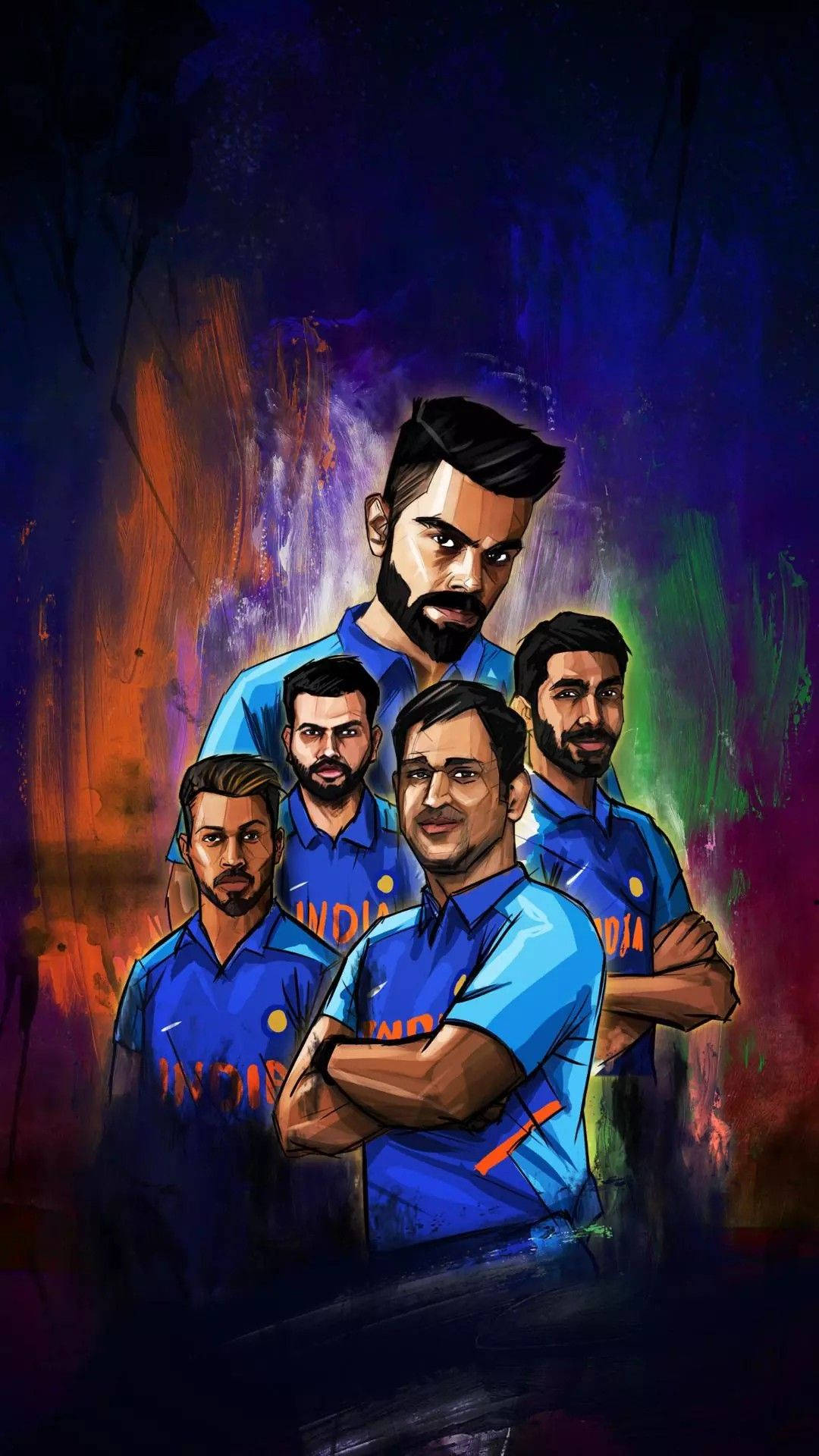 Artede Pintura De Cricket Indio. Fondo de pantalla