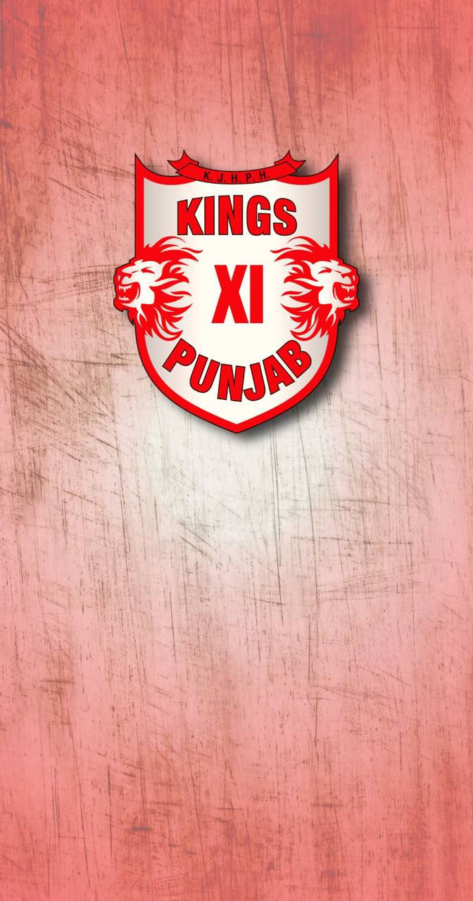 Detindiska Cricketlagets Logotyp, Röda Punjab Kings, På Datorskärmen Eller Mobilbakgrundsbilden. Wallpaper