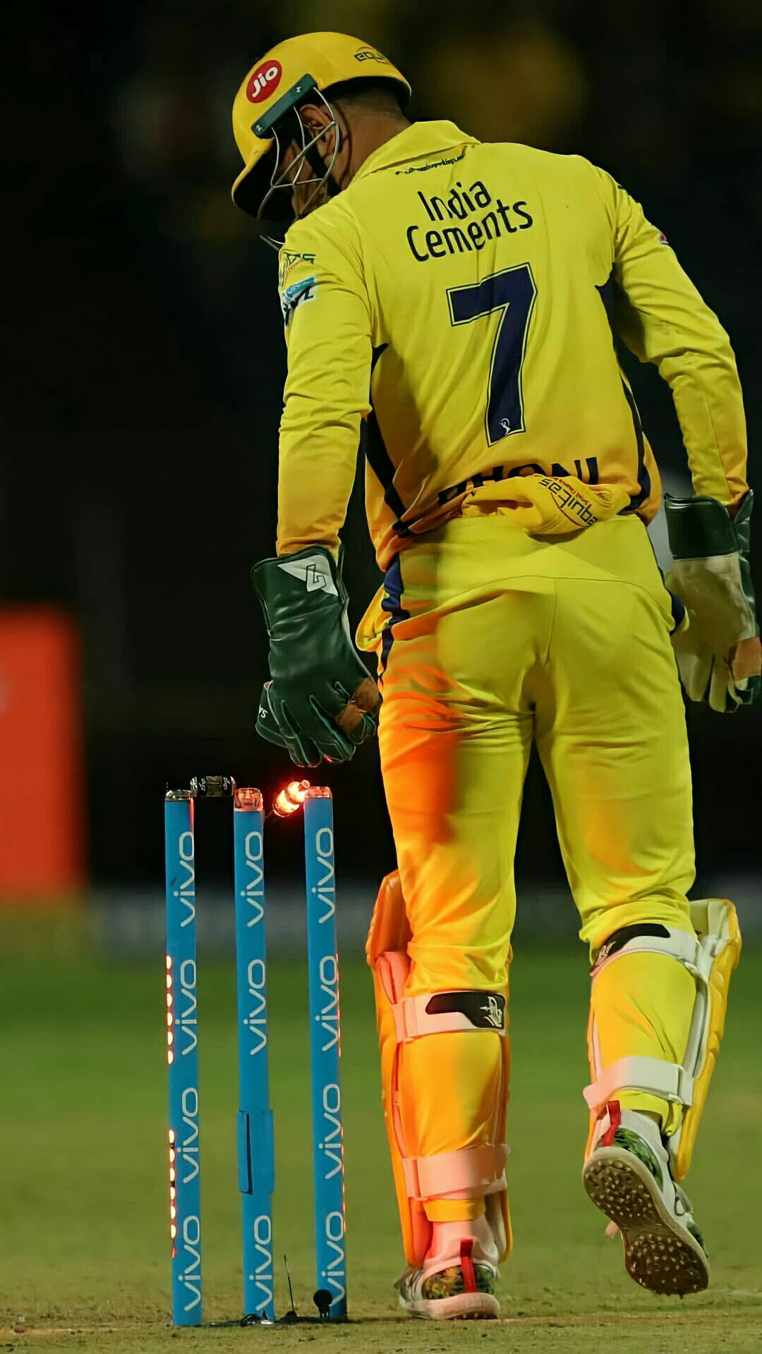 Indian Cricket Team Member In Yellow Wallpaper