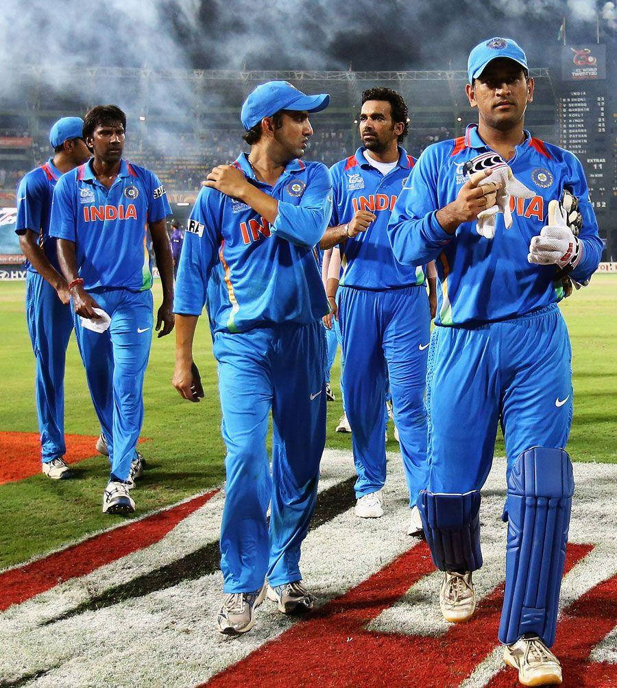Indian Cricket Team Walking Into The Stadium Wallpaper