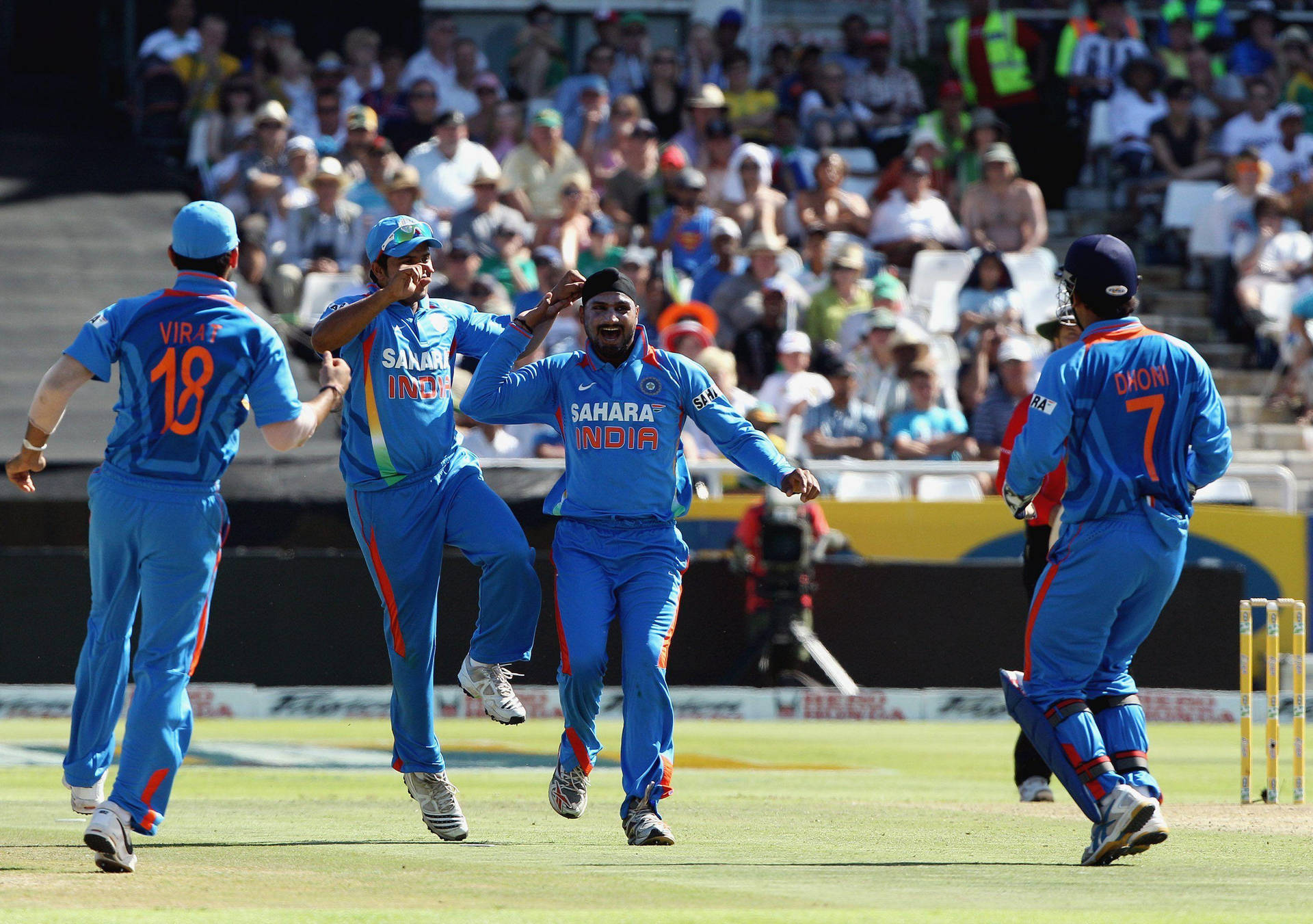 Indian Cricket Team Winning Moment Wallpaper